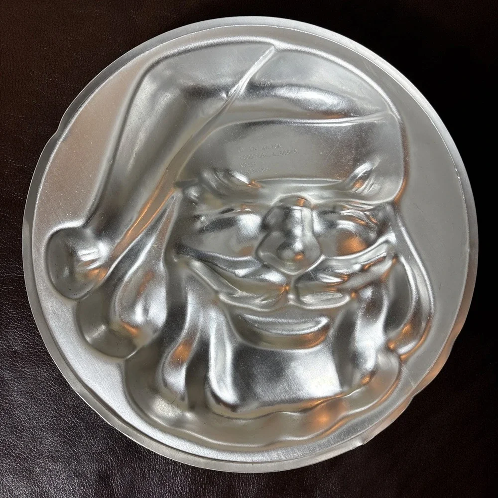 1974 Wilton Santa Face Cake Pan Mold‎ 503-555 Aluminum 9